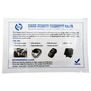 Flocked cleaning cards - CR80FD for Slot machine/Vending Machine /Card Reader