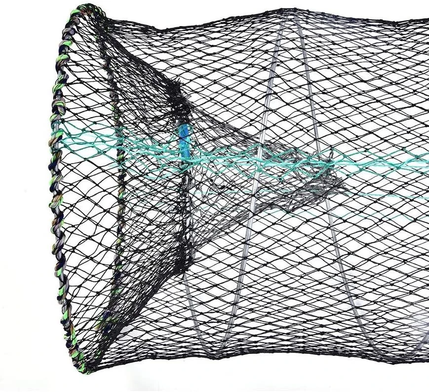 Foldable fishing net crab trap portable fishing net cage open spring cage fishing equipment