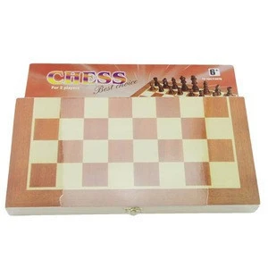 Folding Wood Magnetic Chess Board Travel Chess set for Portable Chess Game