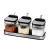 Import Food Grade Single Spice Storage Organizer Glass Seasnong Jar Flavouring Container With 304 SS Lid from China