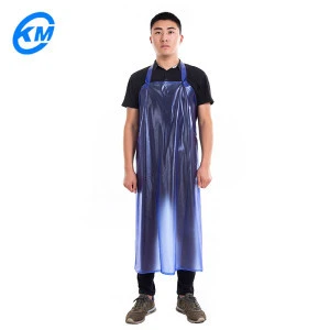 Food Usage Plastic Kitchen Cooking PVC Waterproof Aprons for Men women adults