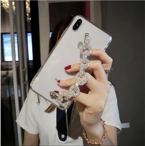 for iPhone 11 Case Clear Bracelet 3D Glitter Sparkle Bling Strap,for iphone case hand strap