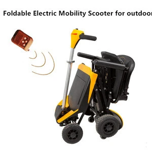 Four wheel handicapped electric folding scooter fast and powerful with great lithium battery