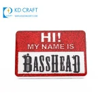 Free sample custom aluminium employee staff waiter uniform reusable magnet pin badge blank metal magnetic name badge