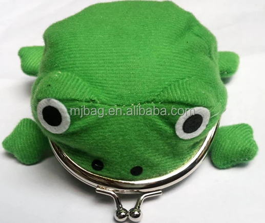 frog animal shaped coin purse felt material coin purse for kids