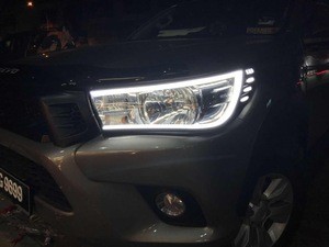 front light decorative accessories LED head light cover  for toyota hilux revo accessories
