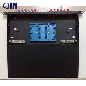 FTTH 12-24 core SC/FC/ST/LC rack mount Splicing fiber Optic patch panel/Termination Box/ODF