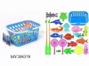 funny children toys fishing game toys with inflatable pool pack of 12pcs