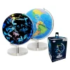 Gelsonlab HSGA-031 Educational 8 inch World Globe  Built in LED Light with World Map and Constellation View