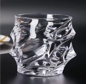 Glassware 300ml lead-free twist whiskey glass glass for liquor