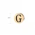 Import Gold-plated stainless steel lettering letter G round bead necklace accessories pendant necklace fashion simple accessories from China