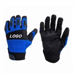 Good Quality silicon anti-slip  Orange Black Microfiber (Synthetic) Fabric  TPR Screen Touch Bike Sports Gloves work gloves
