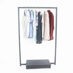 graceful simple flooring stand chain stores shopping mall retail metal clothes garments shop fixture  fitting  display rack