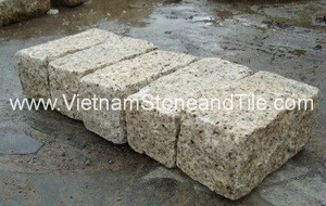 Granite cobble stone, granite cubic, Vietnam Granite cobbles