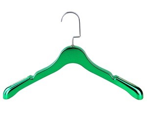 Green electronic plated clothe hanger display racks