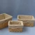 Import Grey twisted paper and water hyacinth plait grass basket factory set of 3 with cut out handles and stripe liner from China