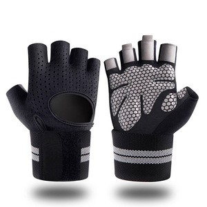 Gym fitness weight lifting gloves with wrist support