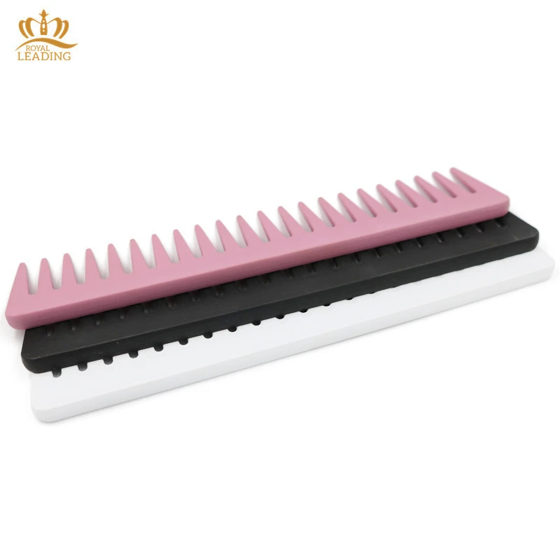 Hairdressing Salon Carbon Fiber Plastic Anti-static Wide Big Tooth Detangling Hair Comb
