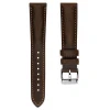 Handcrafted vintage oil wax genuine leather watch band strap for UK custom engraved stamp private LOGO mens leather watch bands