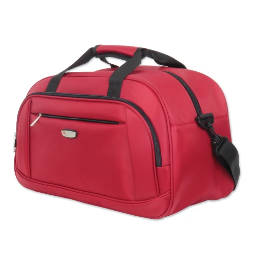 HASUN Unisex Zipper Polyester Fashion DUFFEL Bag HS 667 Red Made In Vietnam