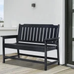 HDPE Patio Furniture Leisure Garden Chair Modern Two-seat Bench Waterproof Patio Benches Plastic Park Chair