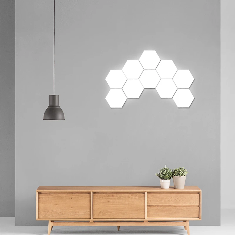 Hexagonal Lamps Modular Touch Sensitive Night Lamps Magnetic Hexagons Creative Decoration Wall Light