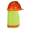 Hi Vis Reflective Full Brim Mesh Neck road and Construction site safety mesh cover up  helmet cover motorcycle