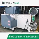 High Efficient Plastic Shredder Machine Single Shaft Drum Textile Film Pipe Shredder