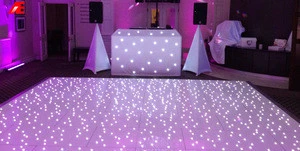 high gloss portable light up white led dance floor for wedding party