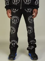 High Grade Rhinestone Hayes Sweatpants Loose Stacked Fit Ultimate Comfortable men denim jeans print oversized mens jean pants