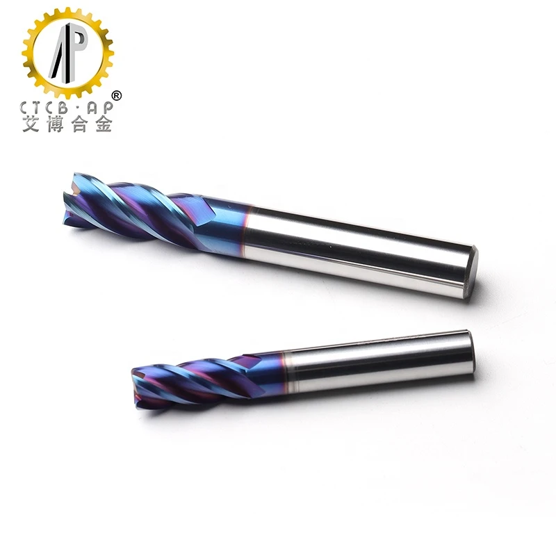High Hardness Solid End Mills HRC 60 CNC Milling Cutters Carbide Milling Tools