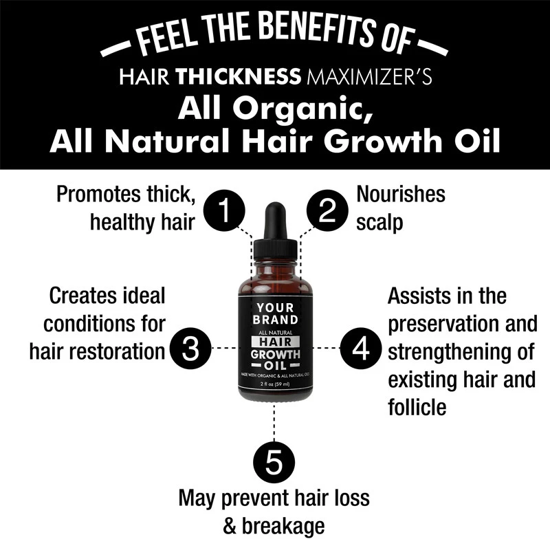High Quality African Oil Hair Growth Organic 100% Pure Anti Hair Loss Drops Hair Serum Products For Men