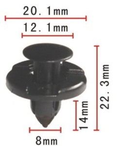 High Quality Auto Plastic Clip/Fasteners/push type retainer for NISSAN01553-09321