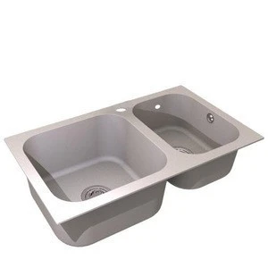 High Quality Double Bowl Sink Granite Quartz Stone Kitchen Sink Supplier