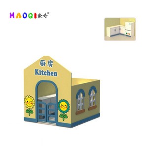 High quality eco-friendly indoor playhouse wooden child play house post office/cheap kids playhouses