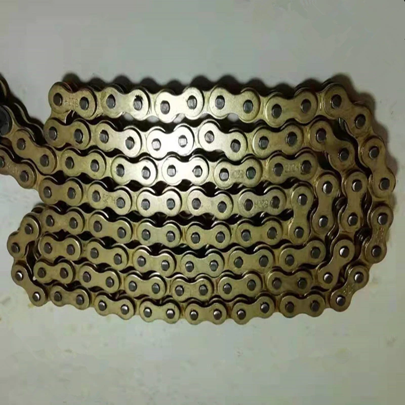 High quality gold color zinc copper plated Motorcycle Chain 428 428H 520