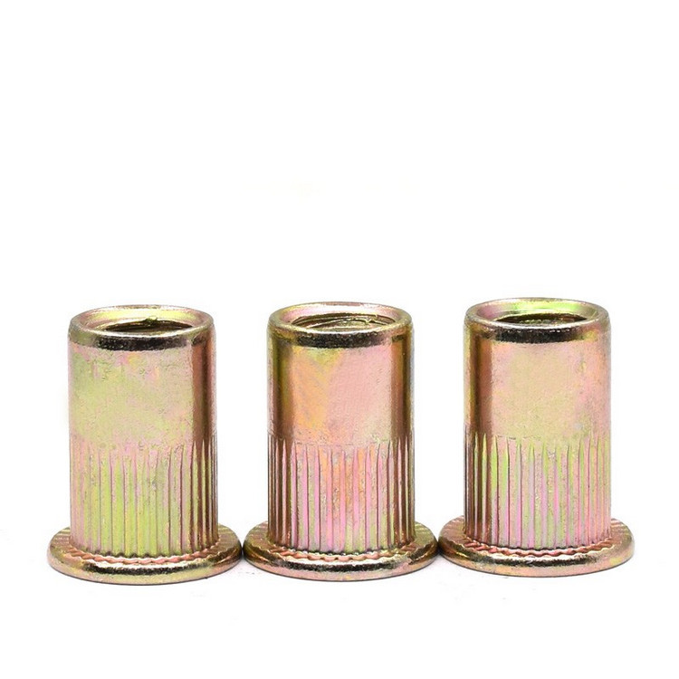 Buy High Quality Large Flat Head Yellow Plated Body Blind Rivet Nut Of ...