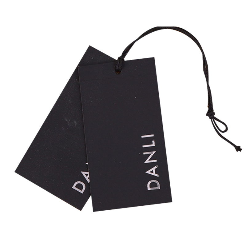 High quality luxury hang tag custom clothing manufacturers tags black label