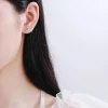 High quality Moisanne 925 Sterling Silver Earrings for Women temperament simple Moissanite earrings product bubble earrings