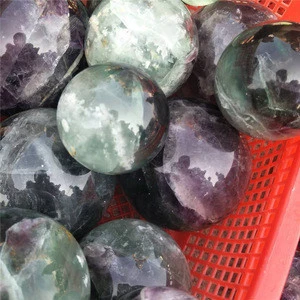 high quality natural fluorite crystal ball In semi-precious stone crafts