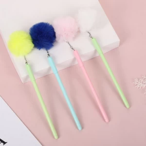 High Quality Promotion Gift Pen Custom Logo Top Cute Hair Bulb  Ballpoint Pen