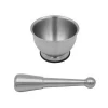 High Quality Stainless Steel Herb Garlic Pepper Spice Hand Masher, Molcajete, Mortar And Pestle Set