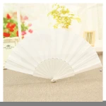 High quality throw resistant plastic hand folding fan blank fan painting fan