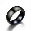 High Quality Wholesale Fashion Custom Jewelry Blanks Mens Titanium Steel Black Ring