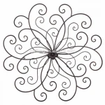 Home Decoration Bronze Flower Metal Wall Decor