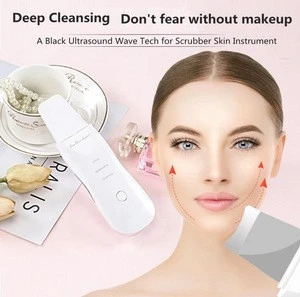 Home use Ultrasonic skin Scrubber, Ultrasonic shovel, facial deep cleansing beauty machine