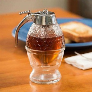 Honey Syrup Dispenser With Stand Bottle Kitchen Baking Waffles Transparent Sweet