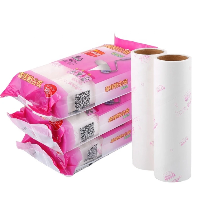 Hot Sale adhesive cleaning journal refill paper lint roller with tape