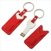Hot Sale Leather Key Shape 1G/2G/4G/8G/16G/32G/64G USB Flash Drive Promotional With Gift Box