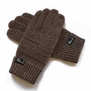 Hot Sale Warm Knit One Size Fit All Man Bulk Couple Wholesale Touch Screen Glove Winter
